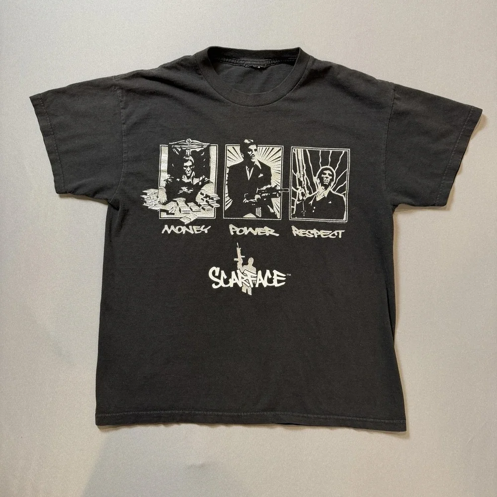 Scarface Tony Montana Shirt Mens Approx: Medium‎ Black Graphic Tee - Picture 3 of 6